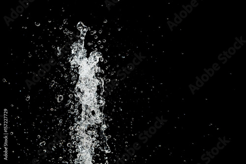 water splash isolated on black