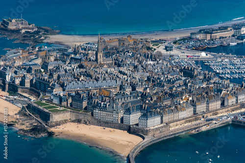 Vue aérienne de Saint Malo en France