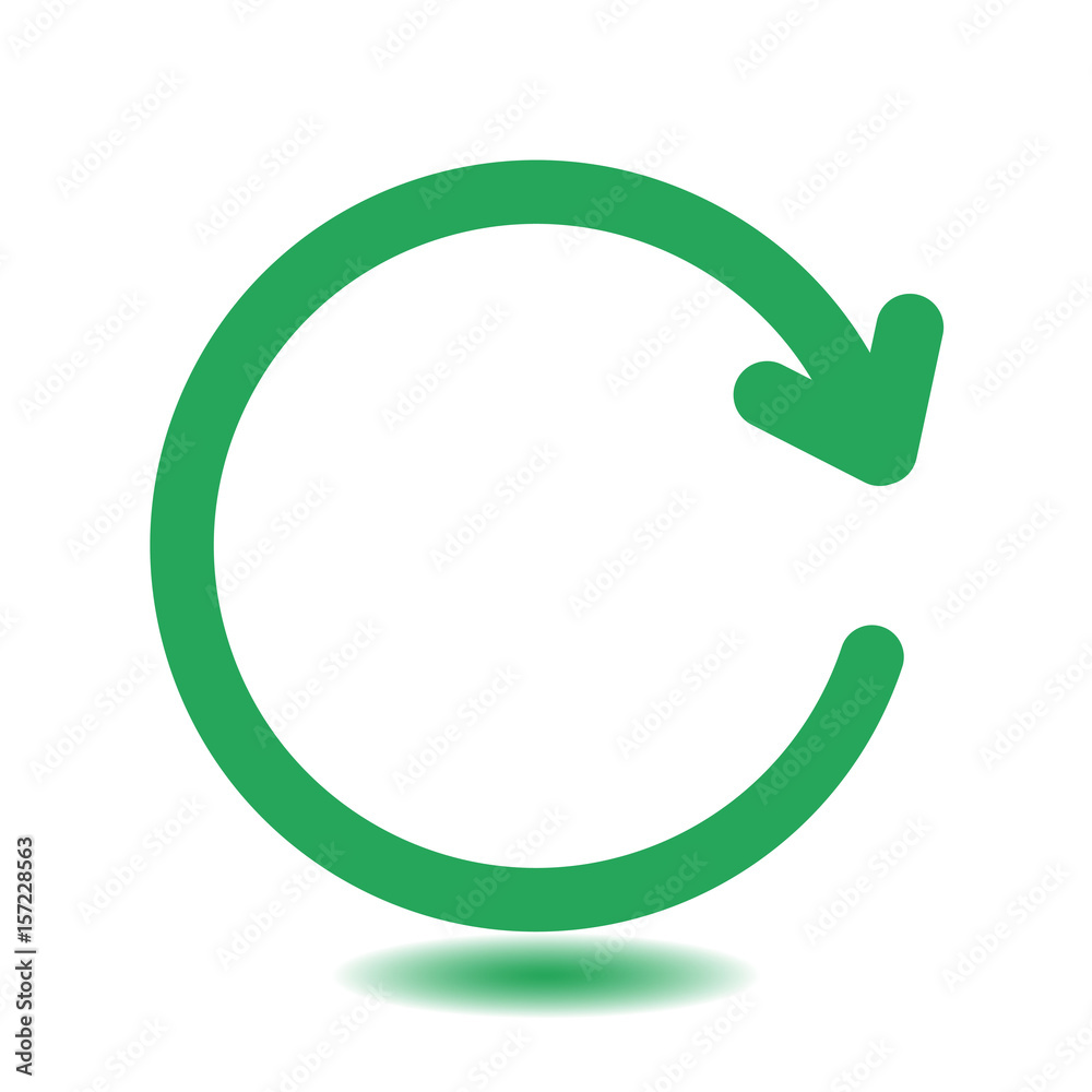 Ciircular arrow sign vector icon.The arrow that moves to the right. Ciircular arrow sign vector icon.The arrow that moves to the right.