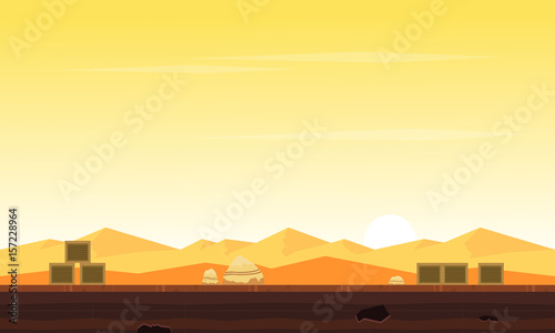 Game background with desert collection