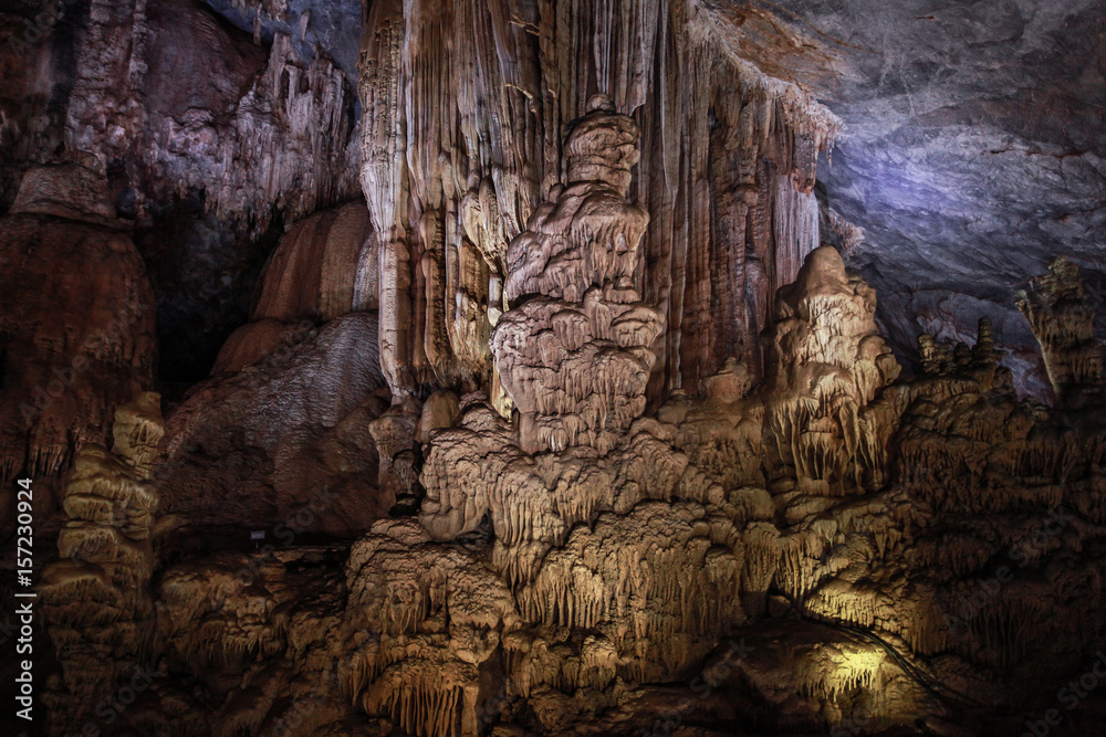 The stalactite at Heaven Cave in Quang Binh, Vietnam The stalactite at Heaven Cave in Quang Binh, Vietnam
