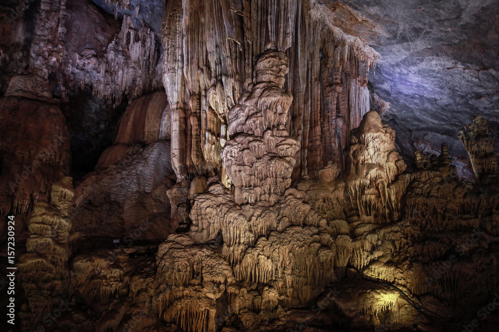 The stalactite at Heaven Cave in Quang Binh, Vietnam