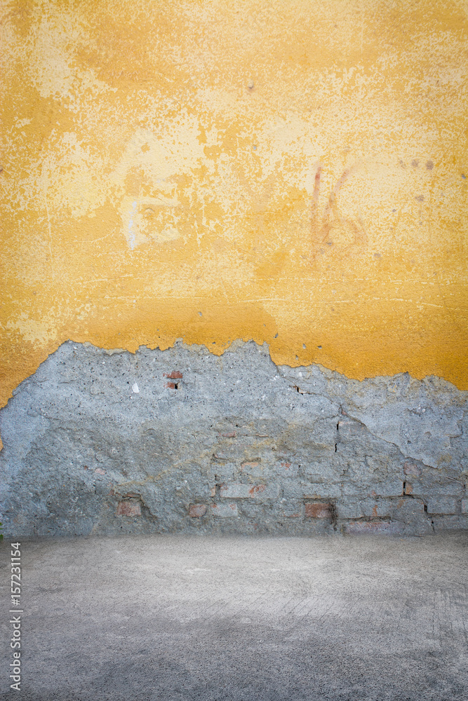 Naklejka premium Yellow Wall Background