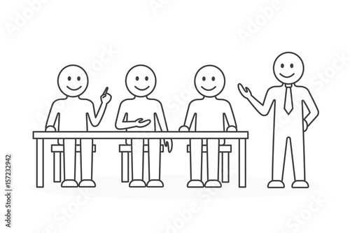 Office work illustration.