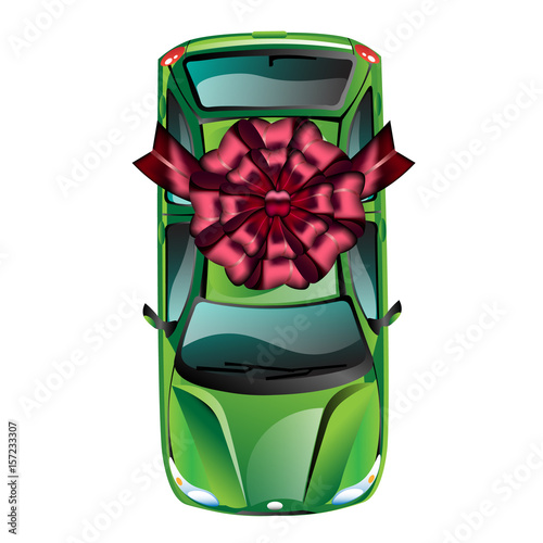 Car wrapped gift ribbon