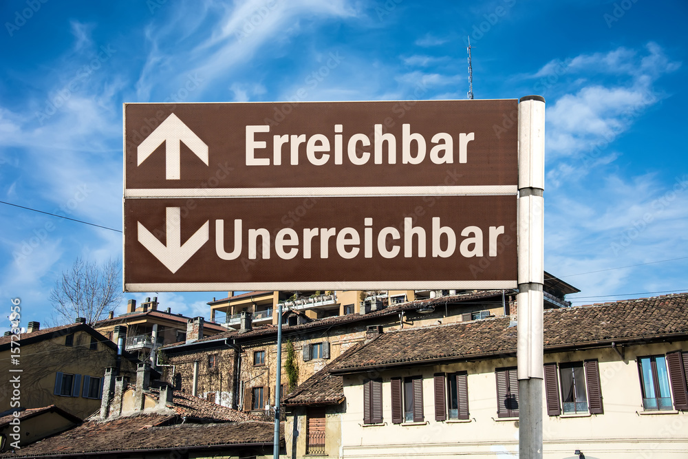 Obraz premium Schild 230 - Erreichbar