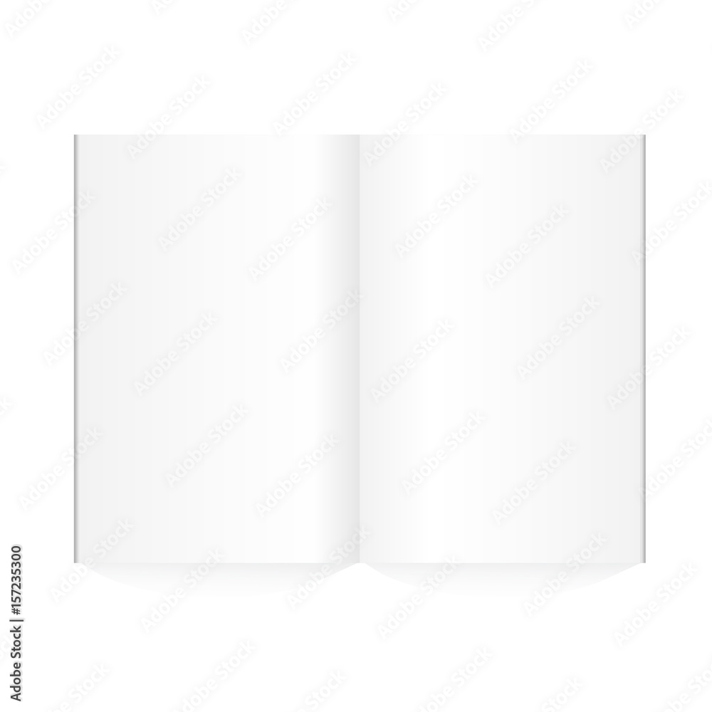 Vector blank magazine spread on white background. Vector blank magazine spread on white background.