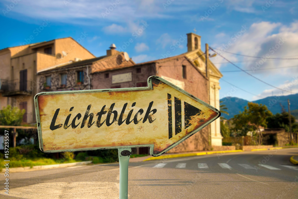 Fototapeta premium Schild 198 - Lichtblick