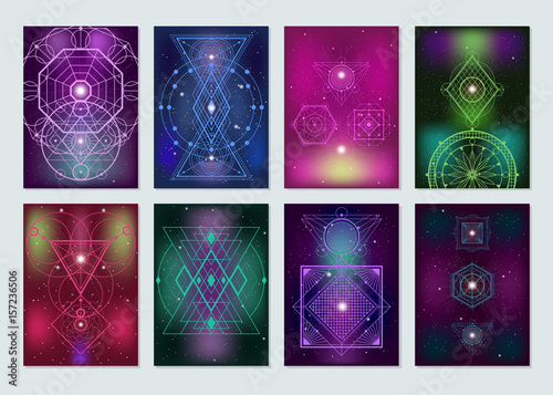 Sacred Geometry Colorful Banners Collection 