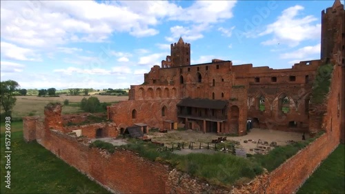 Ruins of the Teutonic Castle in Radzyn Chelminski, Poland.  photo