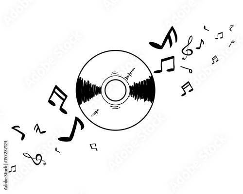 cd  with music note