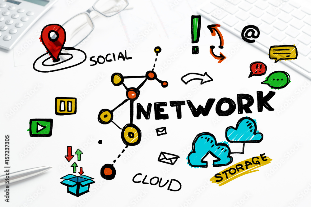 Network media background Network media background