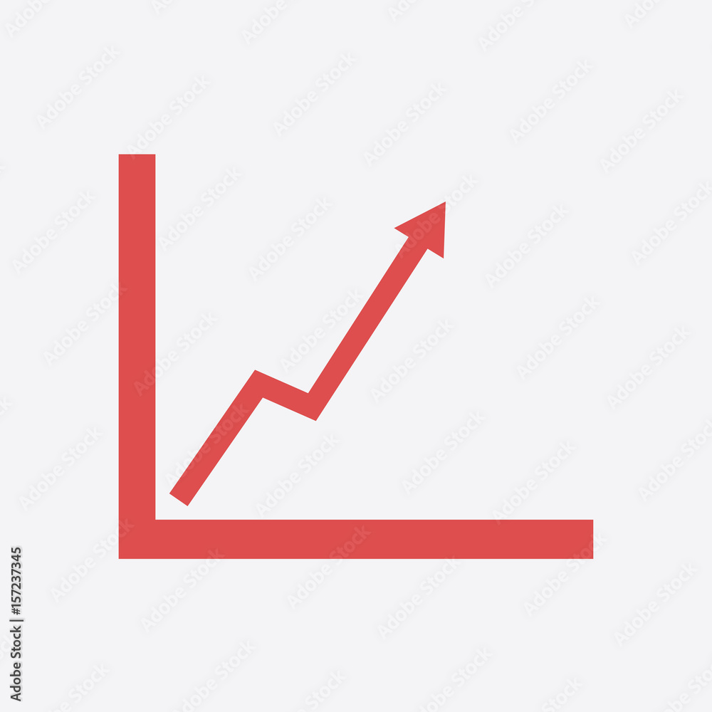 Business graph. Infographic. Chart icon. Growing graph simbol. Flat design style. Business graph. Infographic. Chart icon. Growing graph simbol. Flat design style.