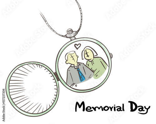 memorial locket with couple picture in love