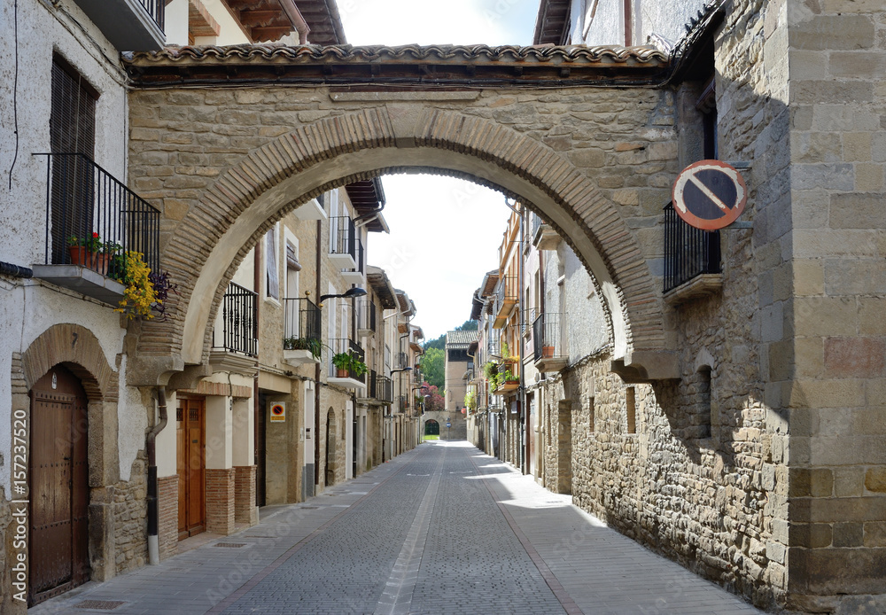 Ancient Spanish town Zangoza in Navarra