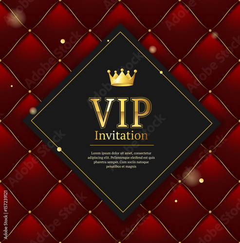 Quilted Invitation Card. Vector