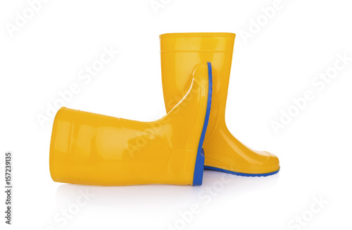 Rubber boots isolate. photo