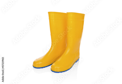 Rubber boots isolate. photo
