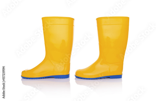 Rubber boots isolate. photo