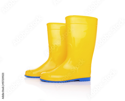 Rubber boots isolate. photo