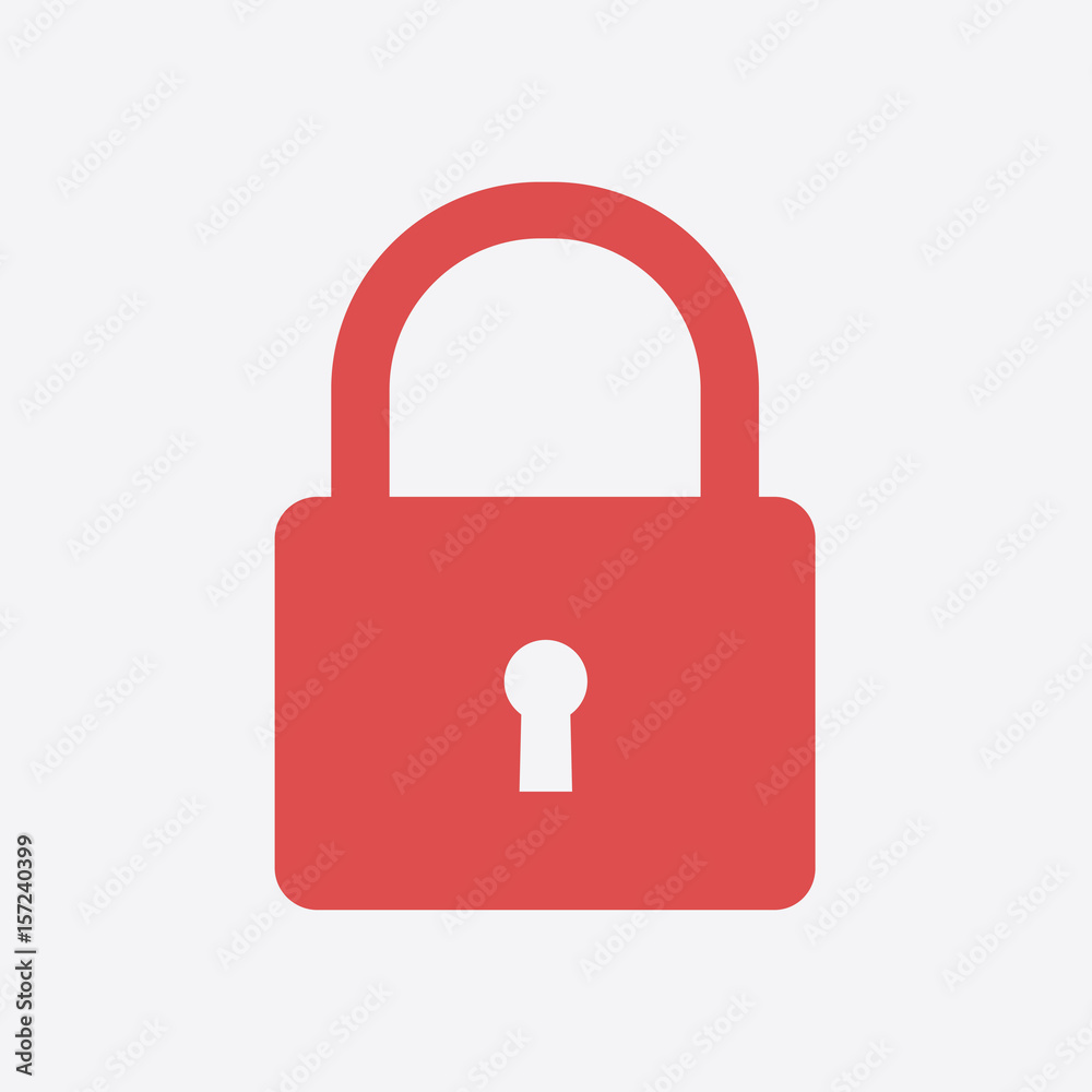 Lock icon. User login or authenticate icon. Flat design style. Lock icon. User login or authenticate icon. Flat design style.