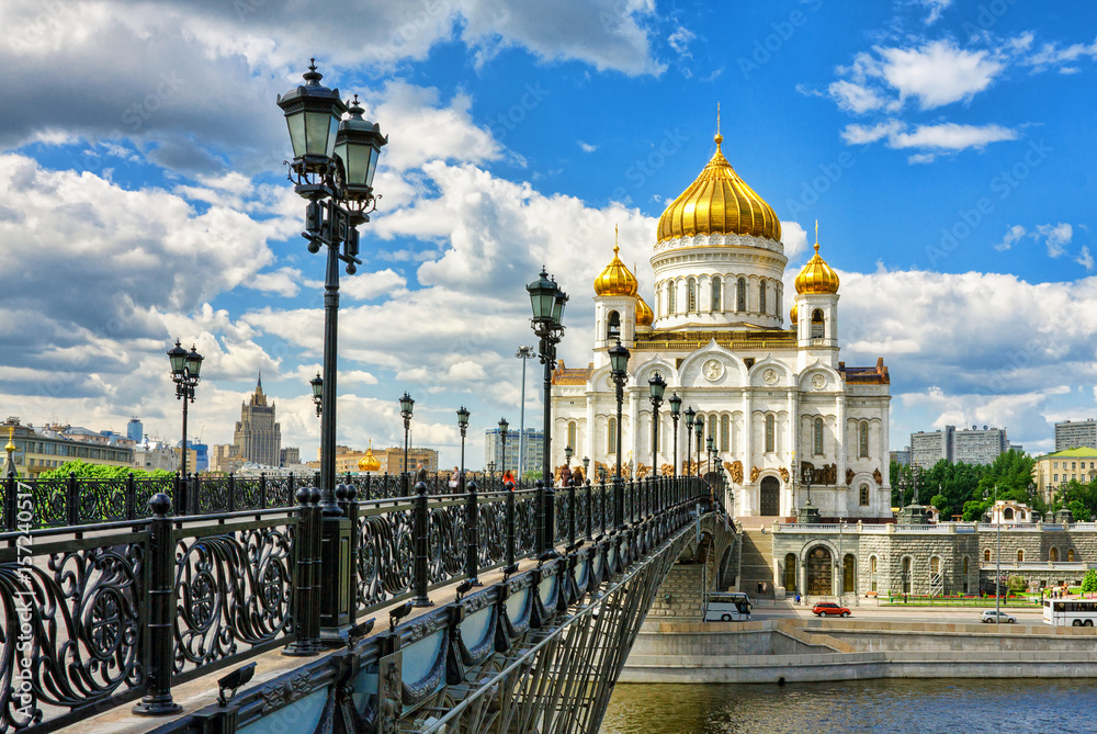 The Cathedral of Christ the Savior in Moscow, Russia.