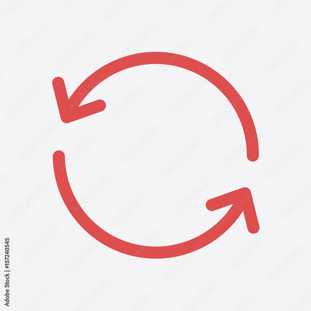Ciircular arrow sign vector icon. Flat design style. Ciircular arrow sign vector icon. Flat design style.
