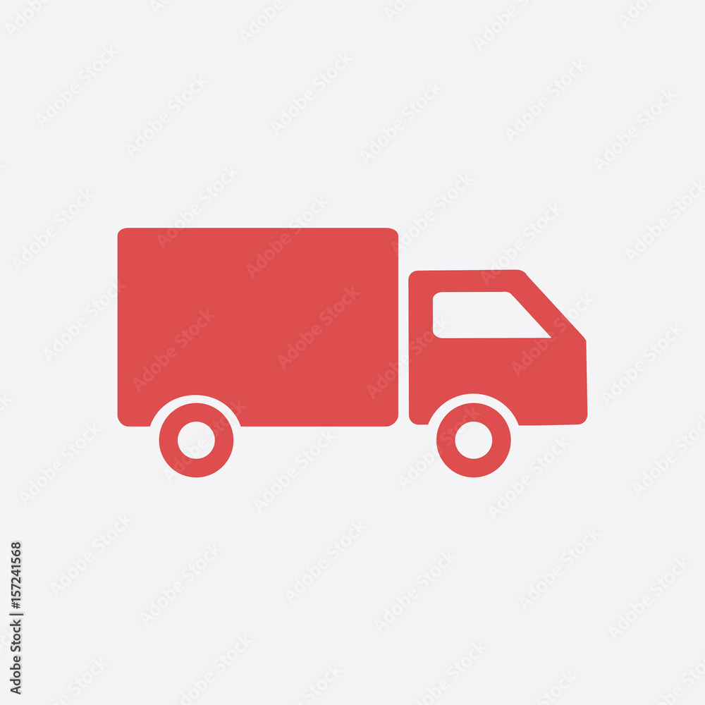 Delivery truck sign icon. Cargo van symbol. Shipments and free delivery. Flat style. Vector. Delivery truck sign icon. Cargo van symbol. Shipments and free delivery. Flat style. Vector.