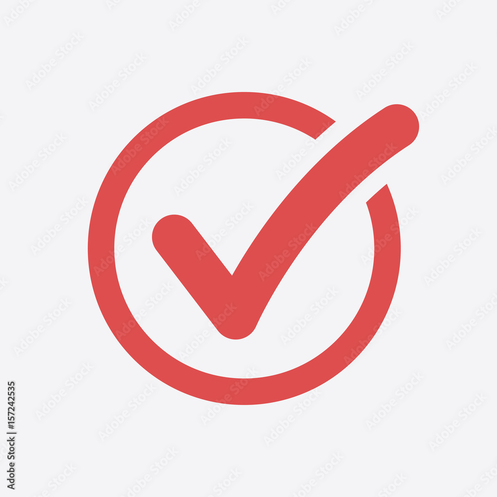 Check list button icon. Check mark in round sign. Check list button icon. Check mark in round sign.