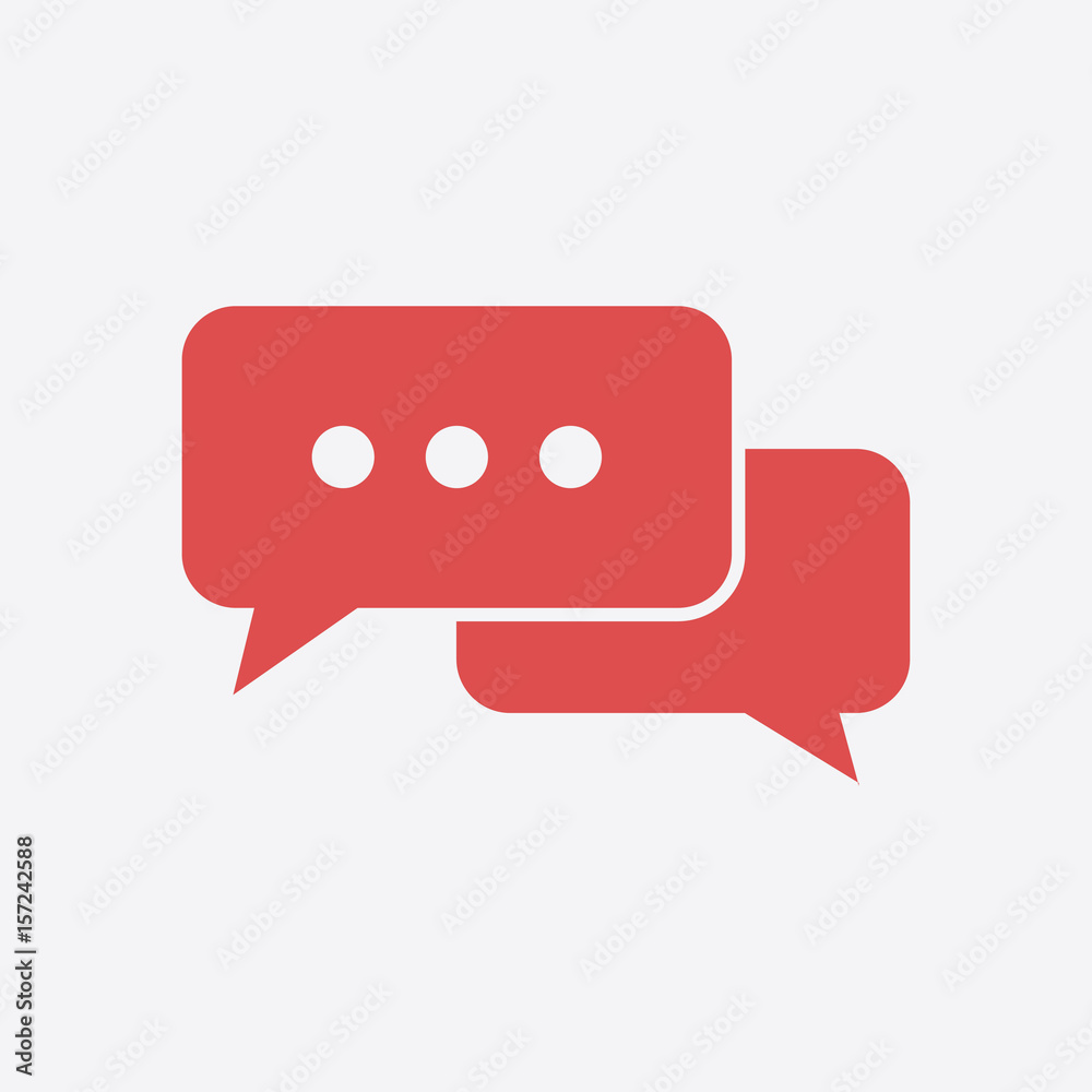 Icon of dialog vector illustration. Flat design style. Icon of dialog vector illustration. Flat design style.