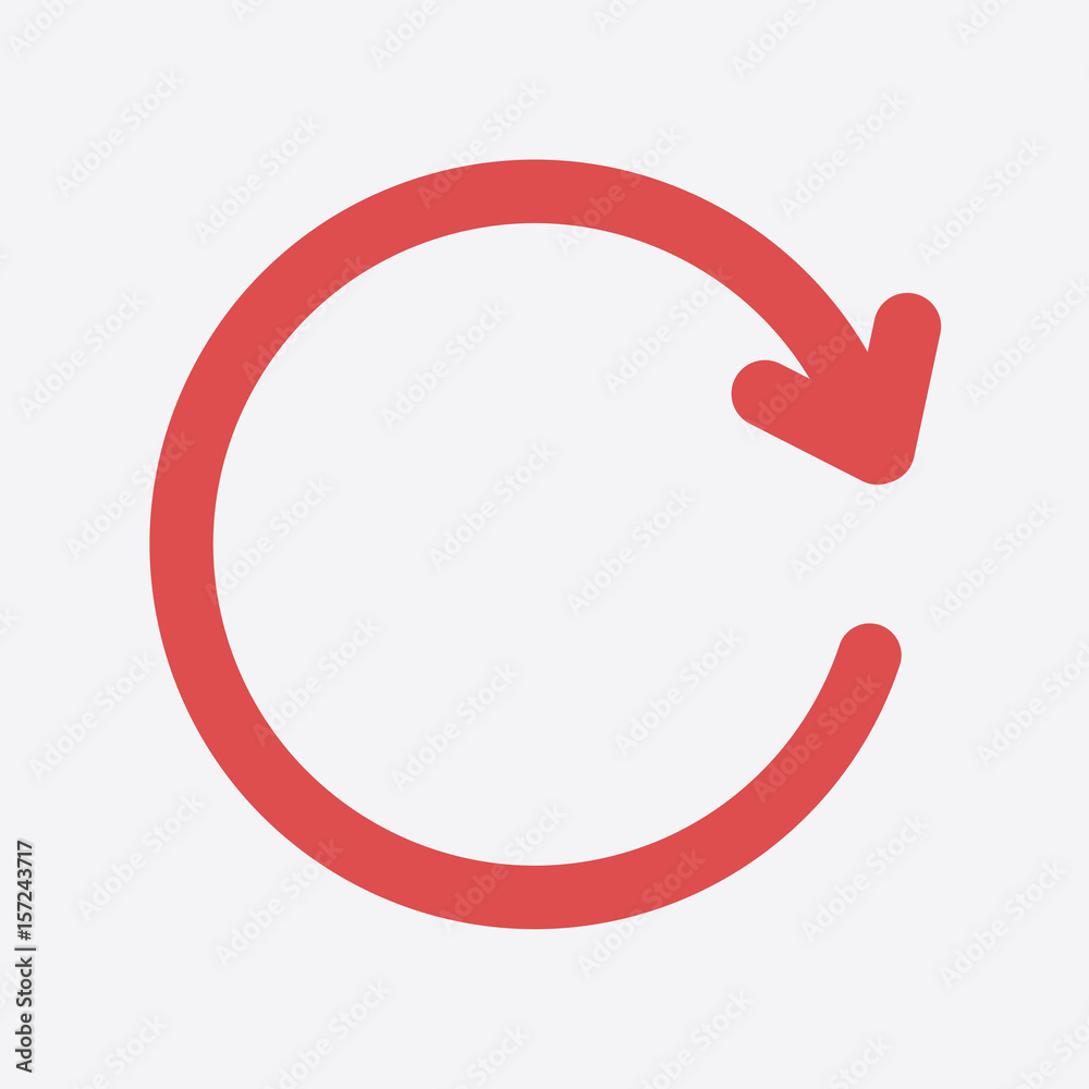 Ciircular arrow sign vector icon.The arrow that moves to the right. Ciircular arrow sign vector icon.The arrow that moves to the right.