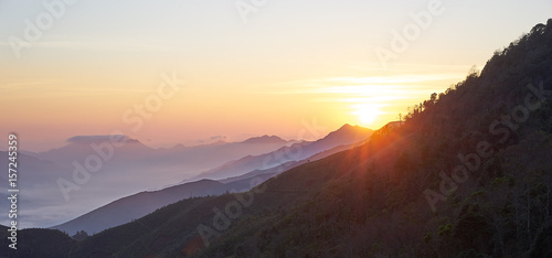 sunset in Taxua Vietnam  photo