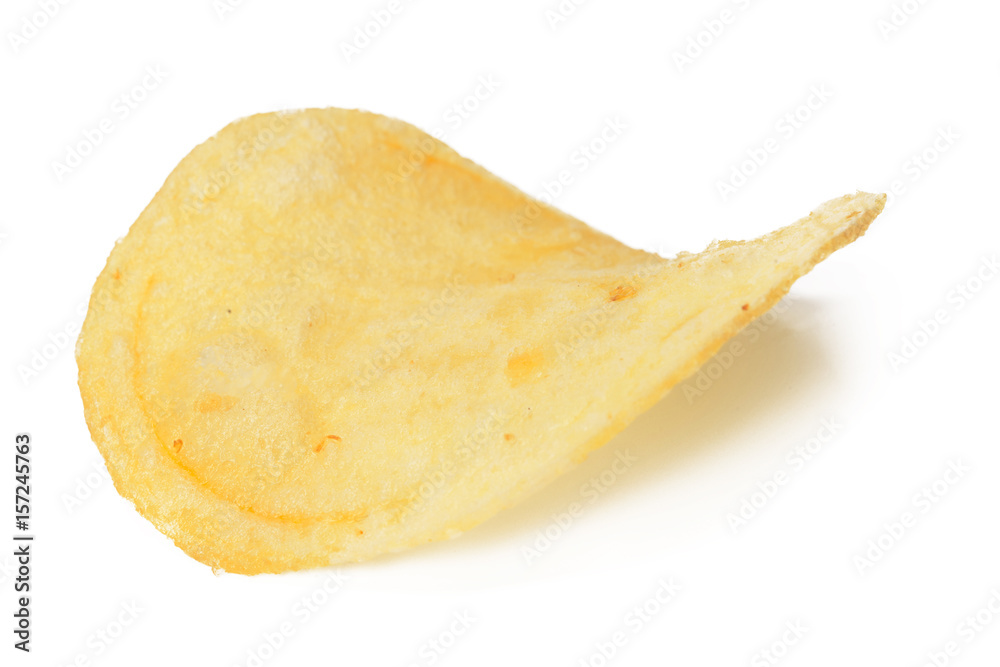 Potato chips isolated on white