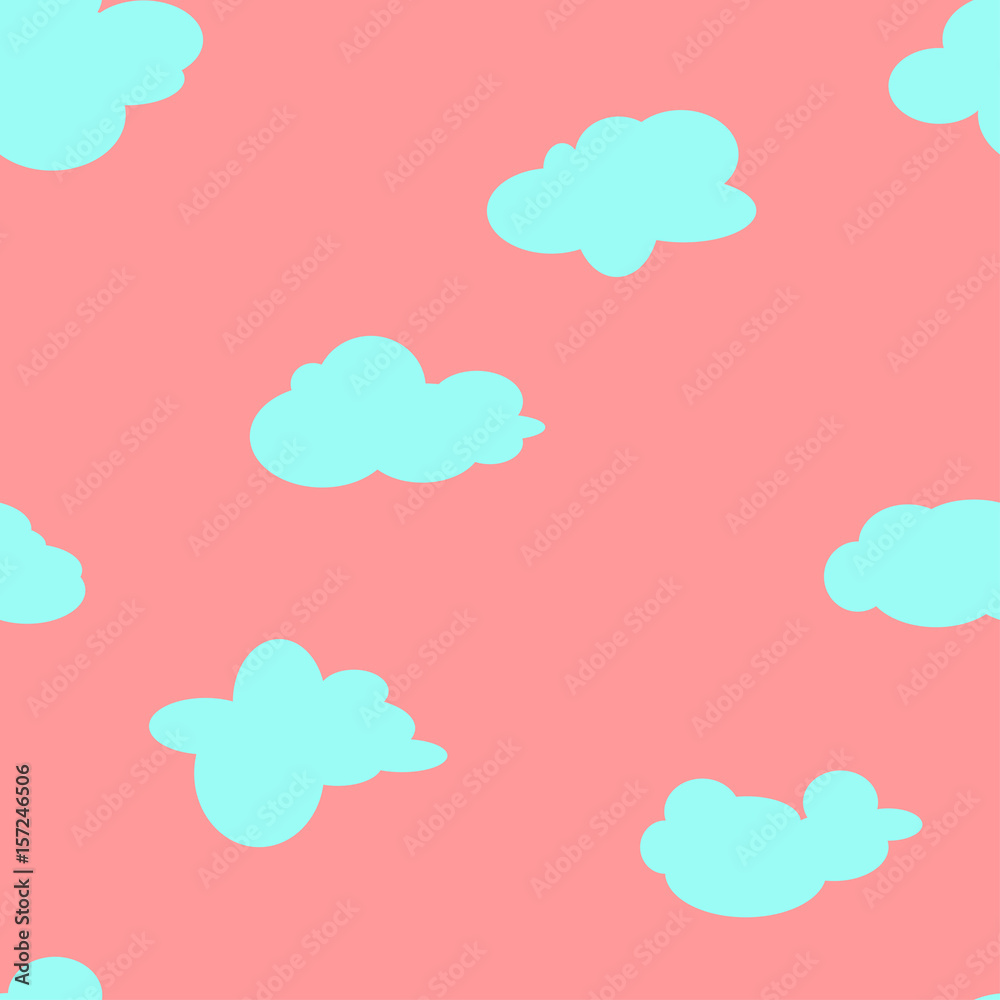 Vector seamless clouds pattern
