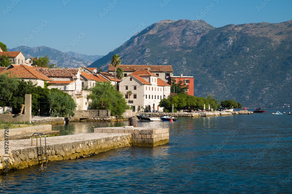 Small town Prcanj, Kotor Bay, Montenegro