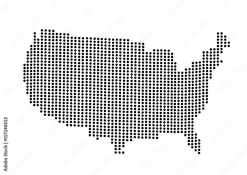 Fototapeta premium USA map vector illustration