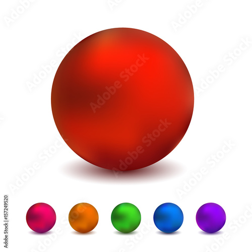 Metallic sphere, realistic vector illustration