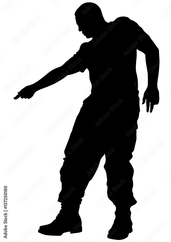 Soldier in uniform with weapon on white background Soldier in uniform with weapon on white background