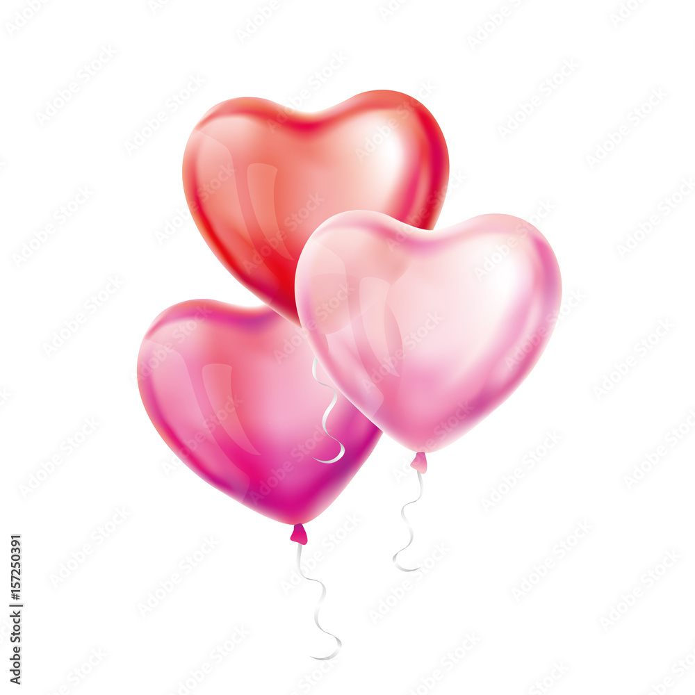 Heart Red transparent balloon on background. Heart Red transparent balloon on background.