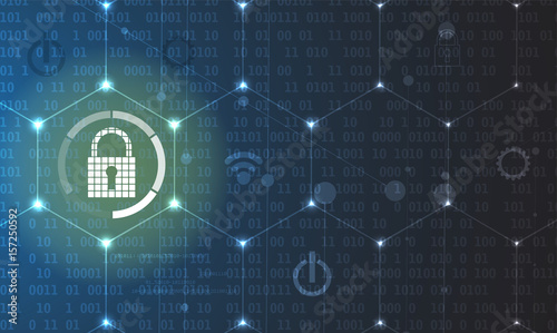 Cybersecurity and information or network protection. Future technology web services for business and internet project