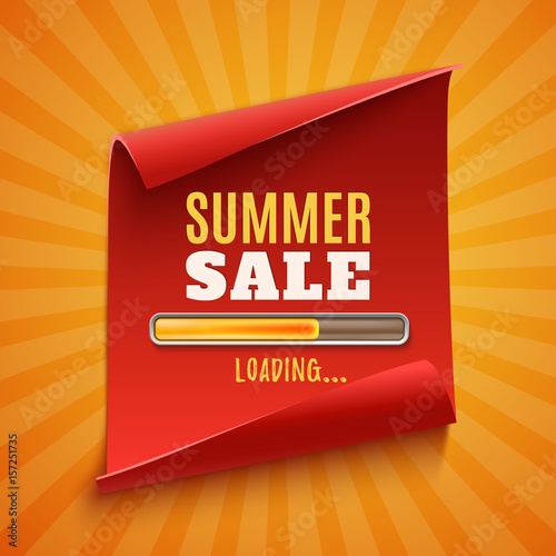 Big summer sale loading poster.