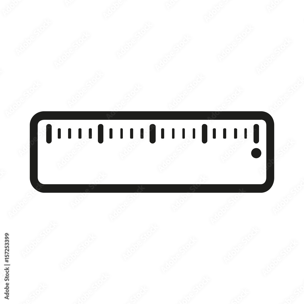 Ruler Icon Vector Sketch. Hand Insulated Drawing Stock Vector -  Illustration of drawing, flat: 116517166