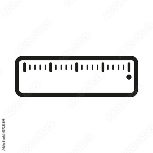 The ruler icon. Measurement and metering symbol. Flat Vector illustration