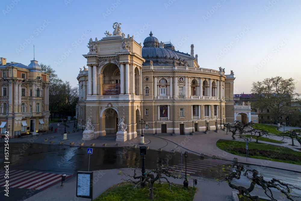Drone image of the Odessa Opera House