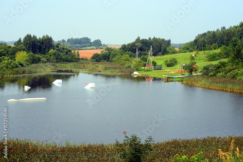 Obraz na płótnie Wakepond Piktagalys in Anyksciai district w salonie
