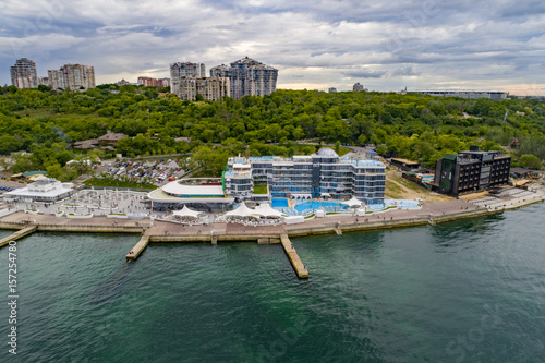 Drone image of Langeron Beach Odessa Ukraine photo