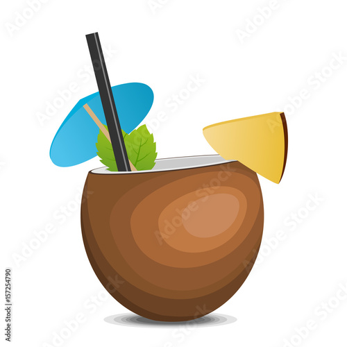 Tropic coconut fresh cocktail pina colada