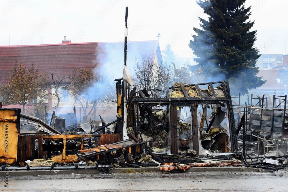 Farmers Market near Ukmerges street after fire