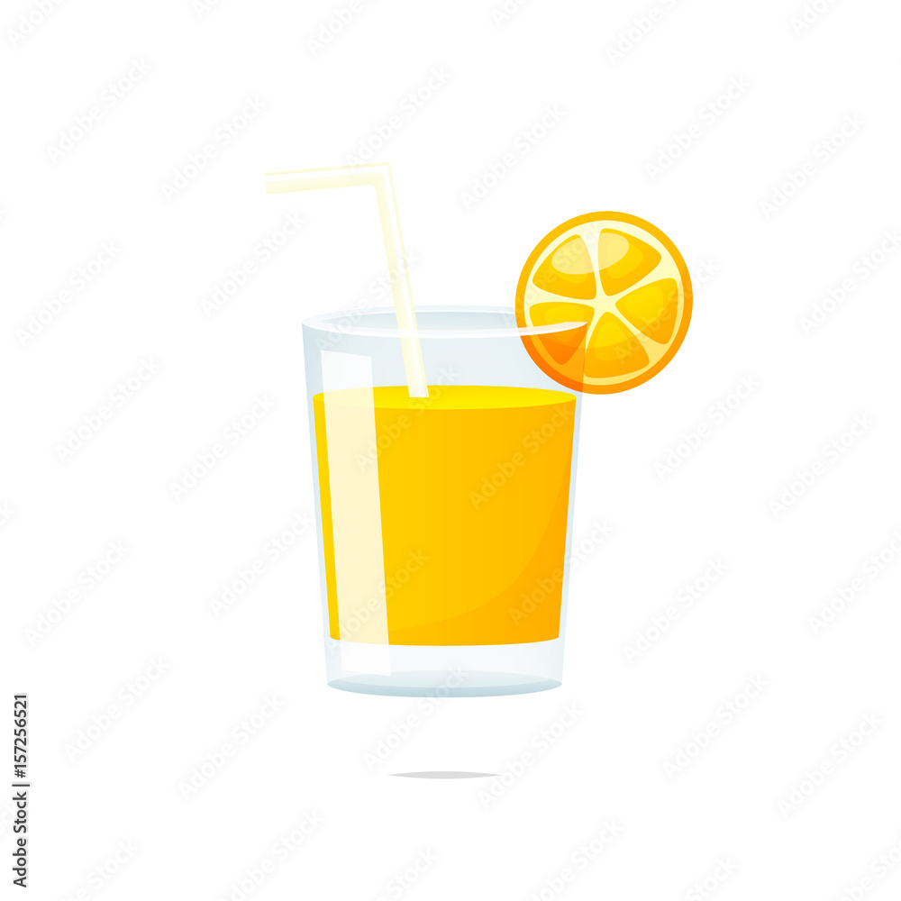 Orange juice vector isolated illustration Orange juice vector isolated illustration
