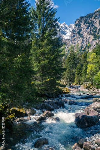  Val di Mello - Valmasino (IT) - Paesaggio alpino con torrente 